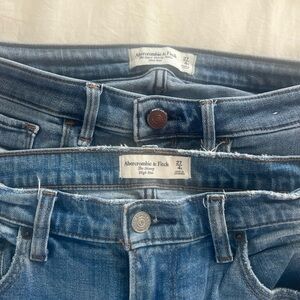 Abercrombie & Fitch High Rise Light Blue Jeans (2 pairs)